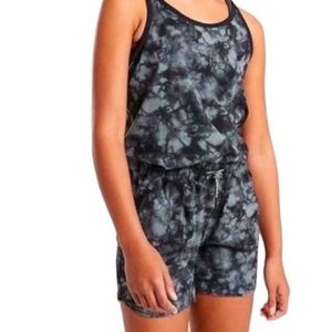 Athleta Girl Tie Dye Ready to Go Romper with Elastic Waist Size XL/ 12-14